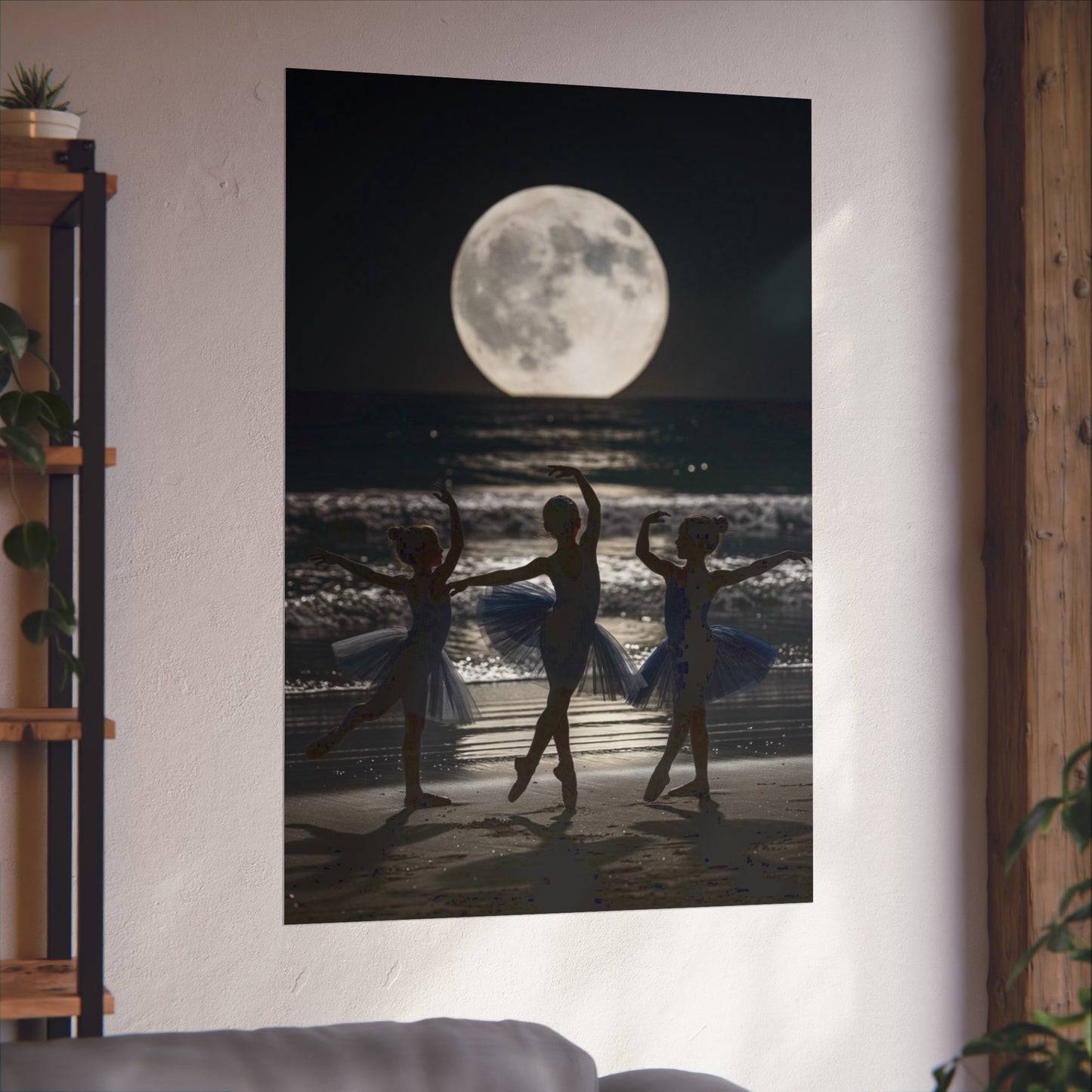 Moonlit Ballerinas Poster — Fine Art Dance Photography Print
