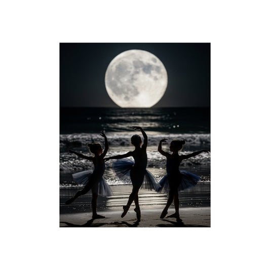 Moonlit Ballerinas Poster — Fine Art Dance Photography Print