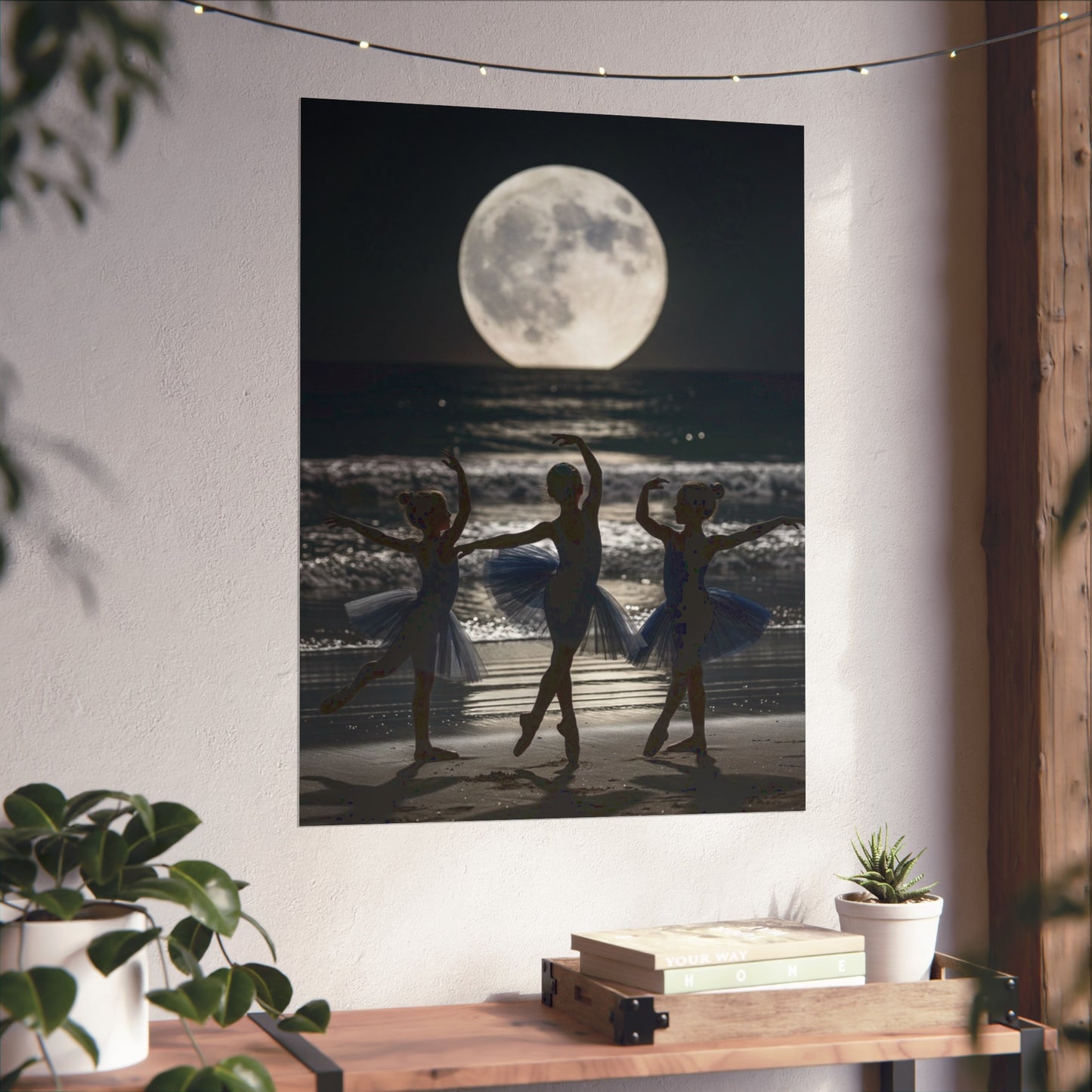 Moonlit Ballerinas Poster — Fine Art Dance Photography Print
