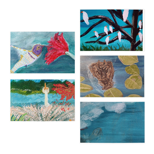 Assorted Blank Greeting Cards 5-Pack — Premium Folded Note Cards for Birthdays, Thank Yous & Everyday Messages