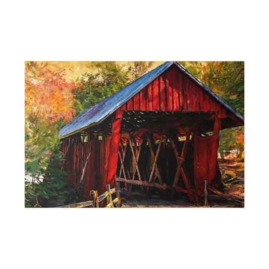 Covered Bridge Landscape Canvas
