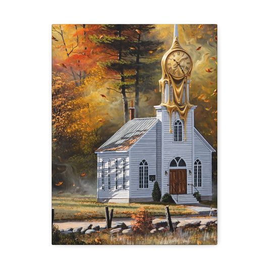 Autumn Chapel Wall Art — Stretched Canvas