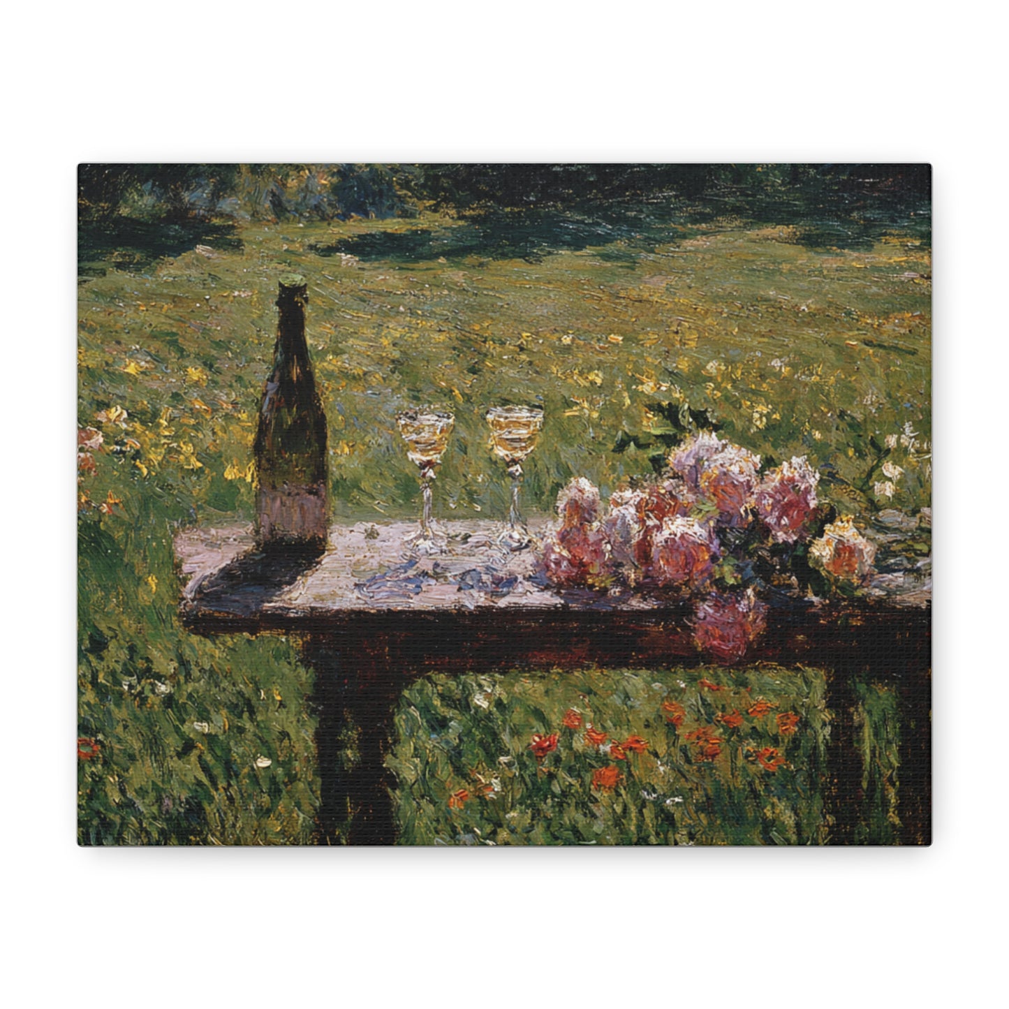 Impressionist Garden Still Life Canvas