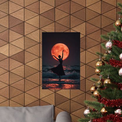 Ballerina Moonlight Poster — Vertical Matte Art Print