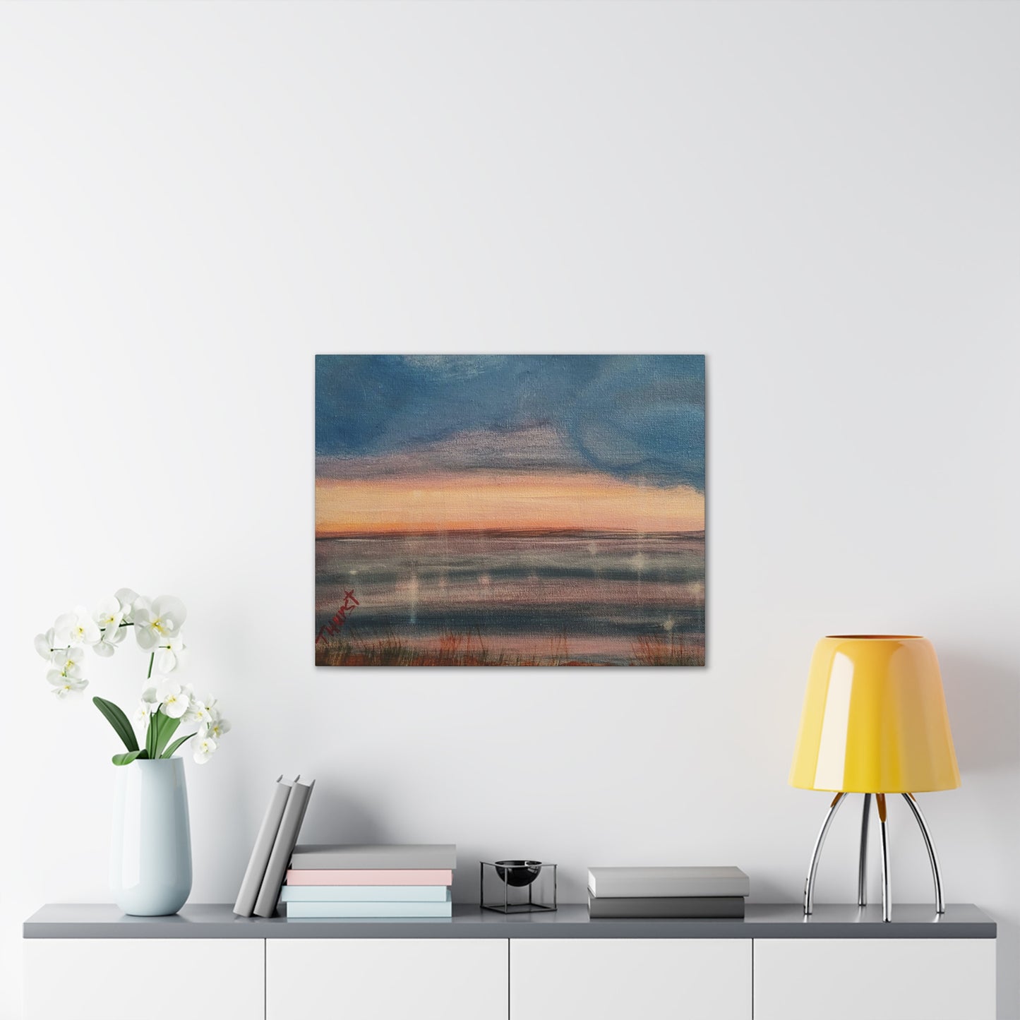 Sunset Seascape Canvas Print — Stretched 0.75" Wall Art