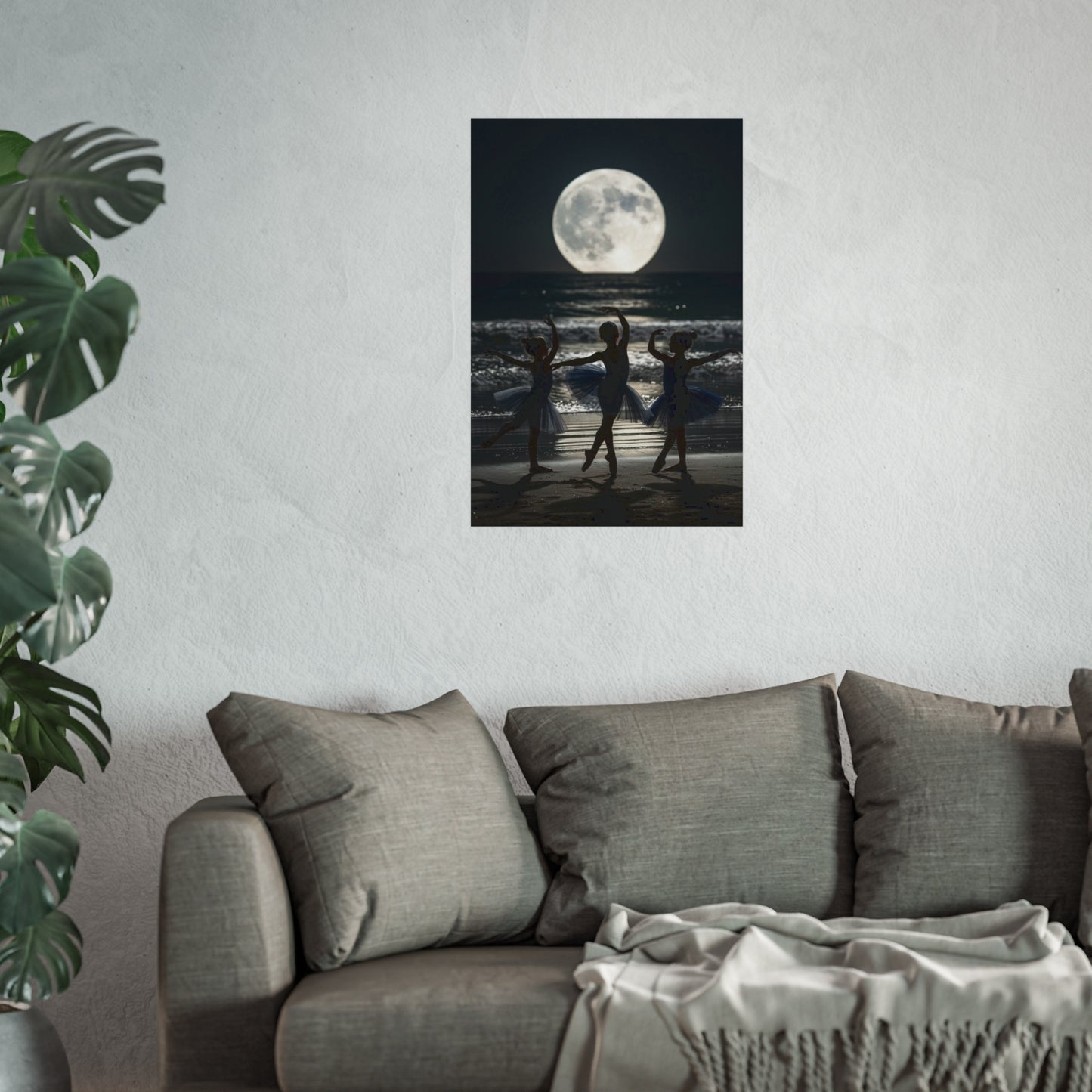 Moonlit Ballerinas Poster — Fine Art Dance Photography Print