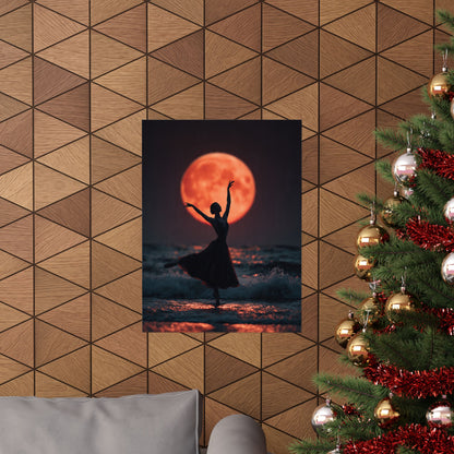 Ballerina Moonlight Poster — Vertical Matte Art Print