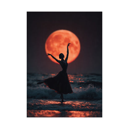 Ballerina Moonlight Poster — Vertical Matte Art Print