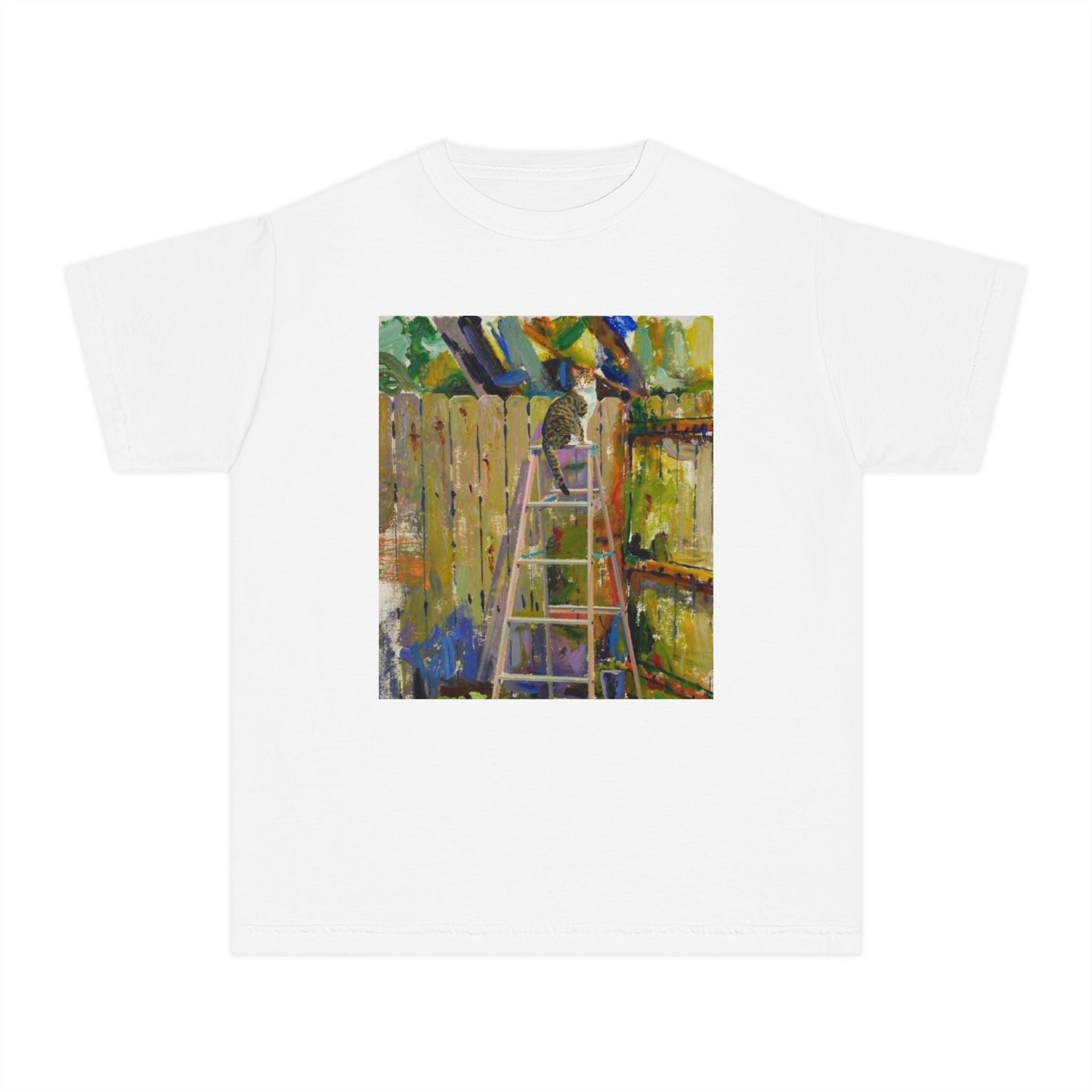 Youth Tee - Colorful Garden Ladder Art Print