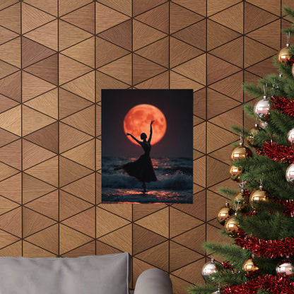 Ballerina Moonlight Poster — Vertical Matte Art Print