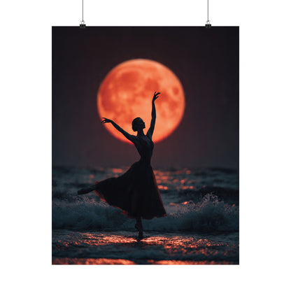 Ballerina Moonlight Poster — Vertical Matte Art Print
