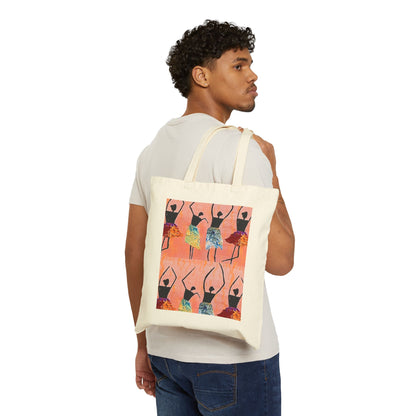 Ballerina/Dancer Cotton Canvas Tote Bag