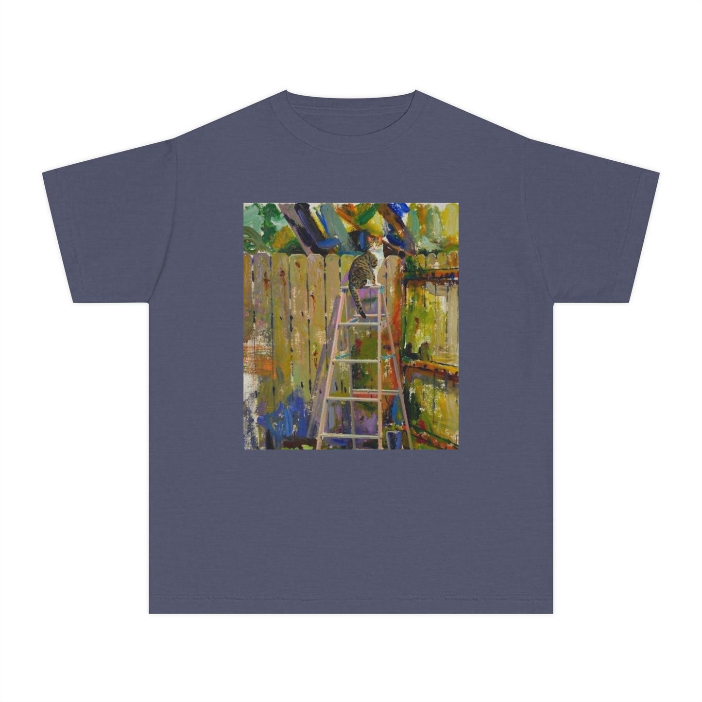 Youth Tee - Colorful Garden Ladder Art Print