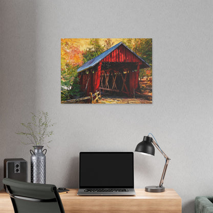 Covered Bridge Landscape Canvas