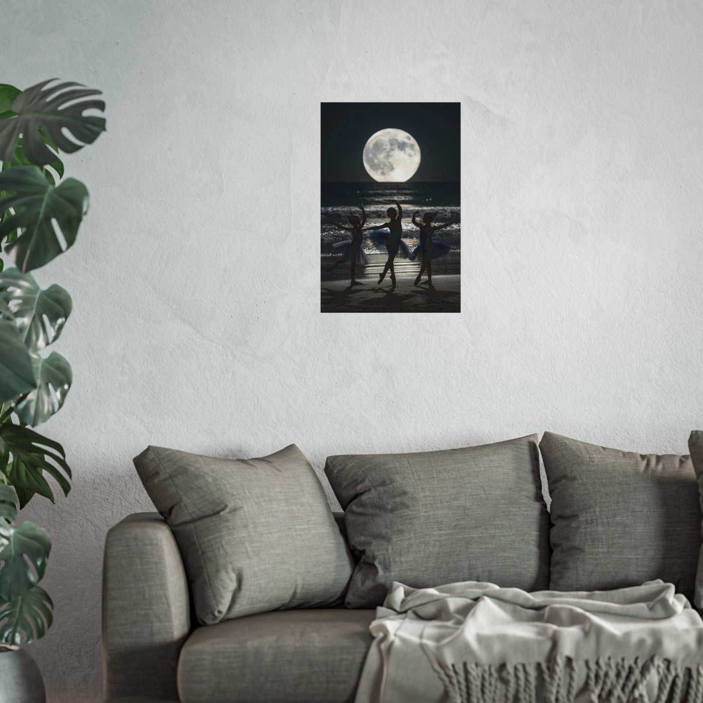 Moonlit Ballerinas Poster — Fine Art Dance Photography Print
