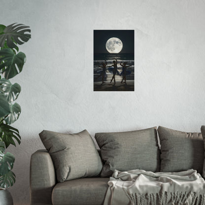 Moonlit Ballerinas Poster — Fine Art Dance Photography Print