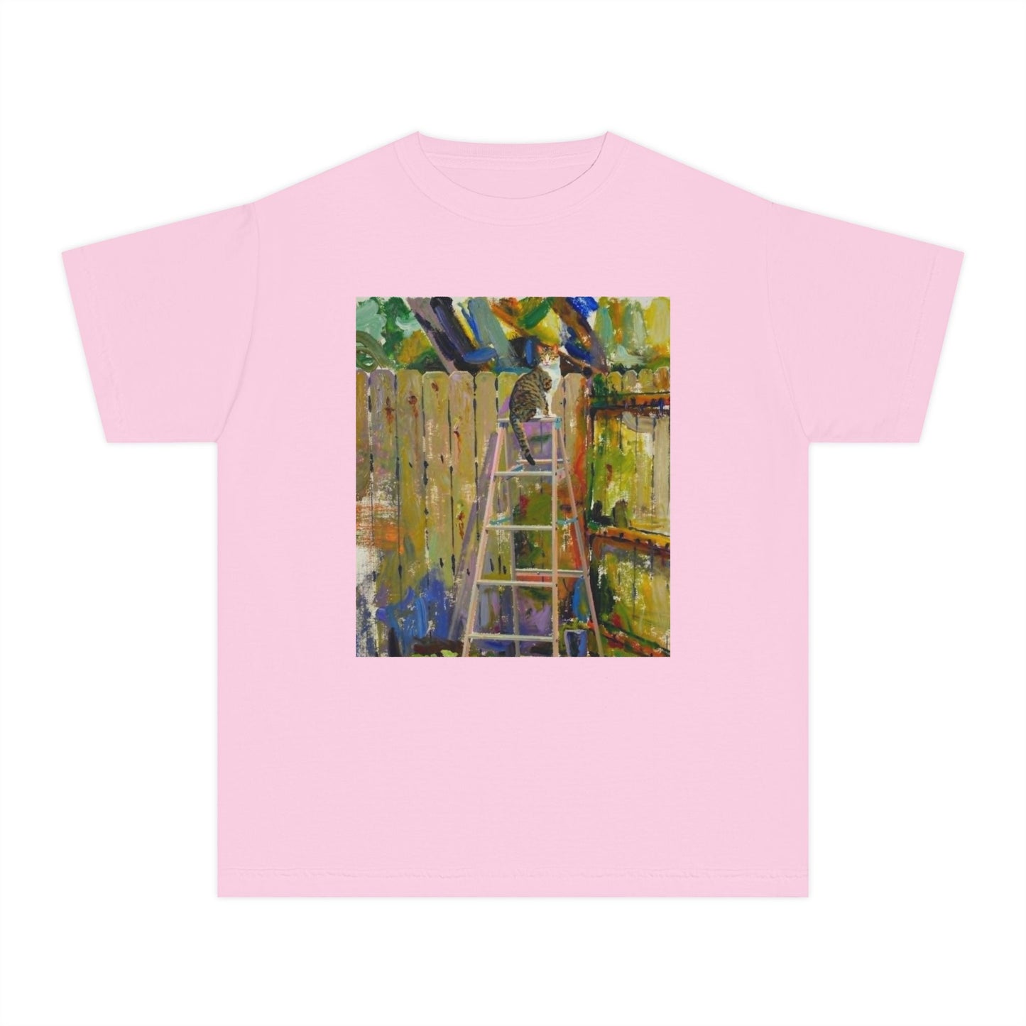 Youth Tee - Colorful Garden Ladder Art Print