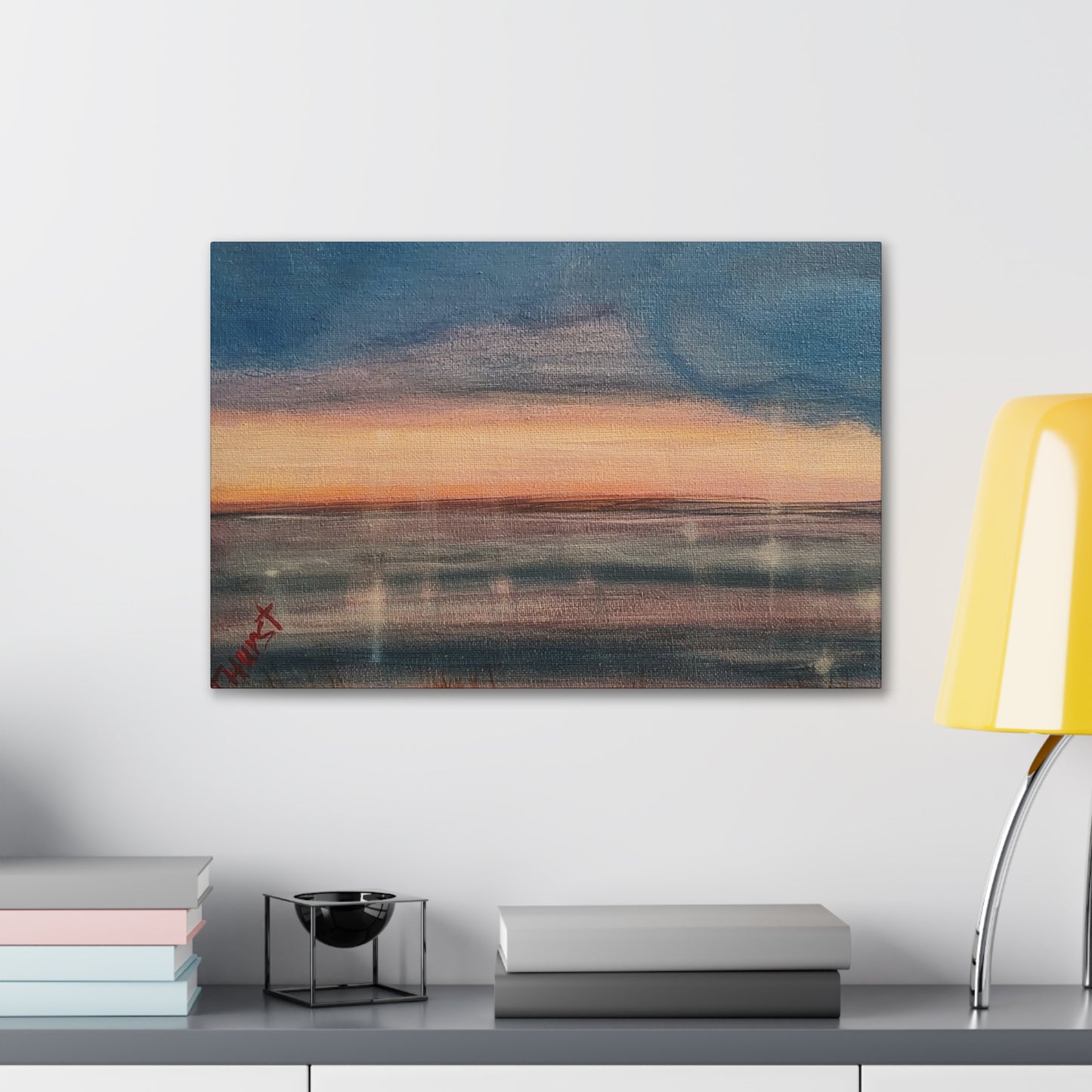 Sunset Seascape Canvas Print — Stretched 0.75" Wall Art