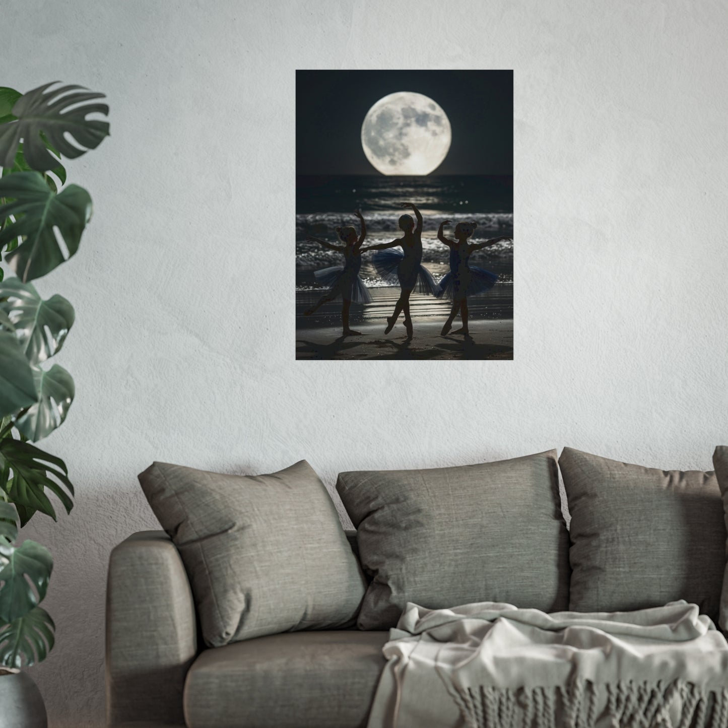 Moonlit Ballerinas Poster — Fine Art Dance Photography Print