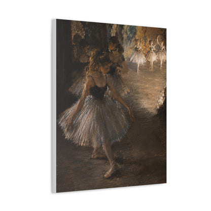 Ballet Dancers Stretched Canvas – Vintage Edgar Degas Inspired Wall Art