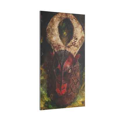African Tribal Mask Matte Canvas Wall Art — Stretched Decorative Painting
