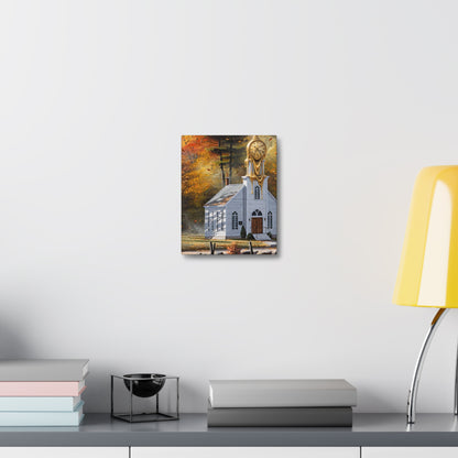 Autumn Chapel Wall Art — Stretched Canvas