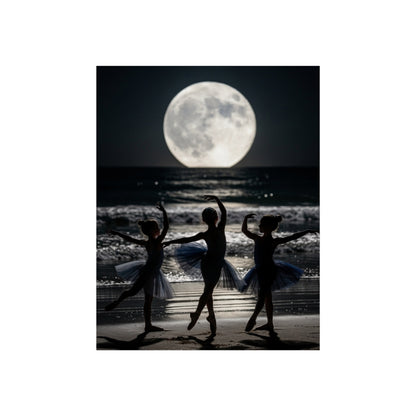 Moonlit Ballerinas Poster — Fine Art Dance Photography Print
