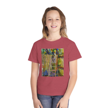 Youth Tee - Colorful Garden Ladder Art Print