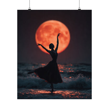 Ballerina Moonlight Poster — Vertical Matte Art Print