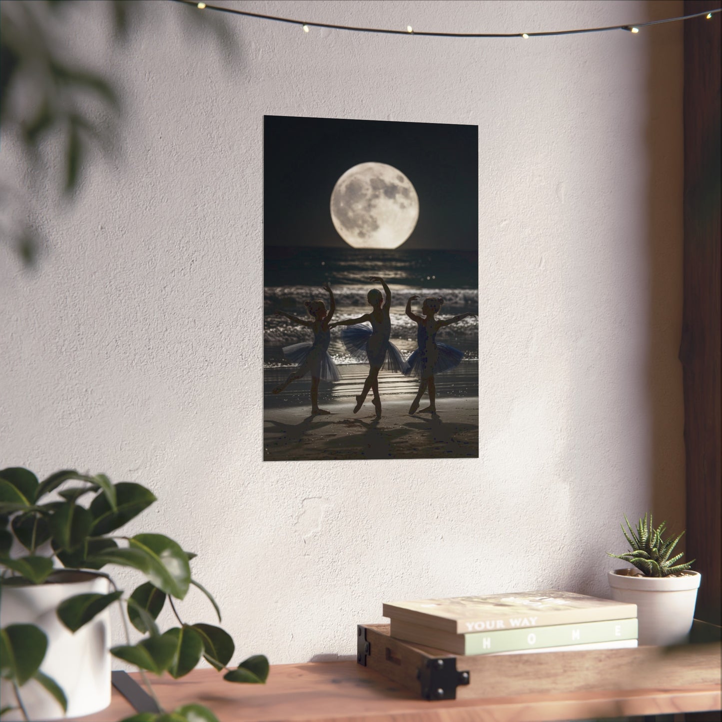 Moonlit Ballerinas Poster — Fine Art Dance Photography Print