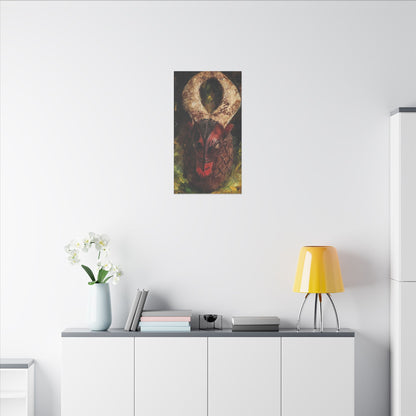 African Tribal Mask Matte Canvas Wall Art — Stretched Decorative Painting