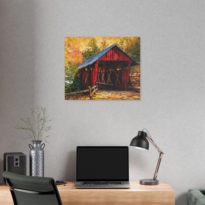 Covered Bridge Landscape Canvas