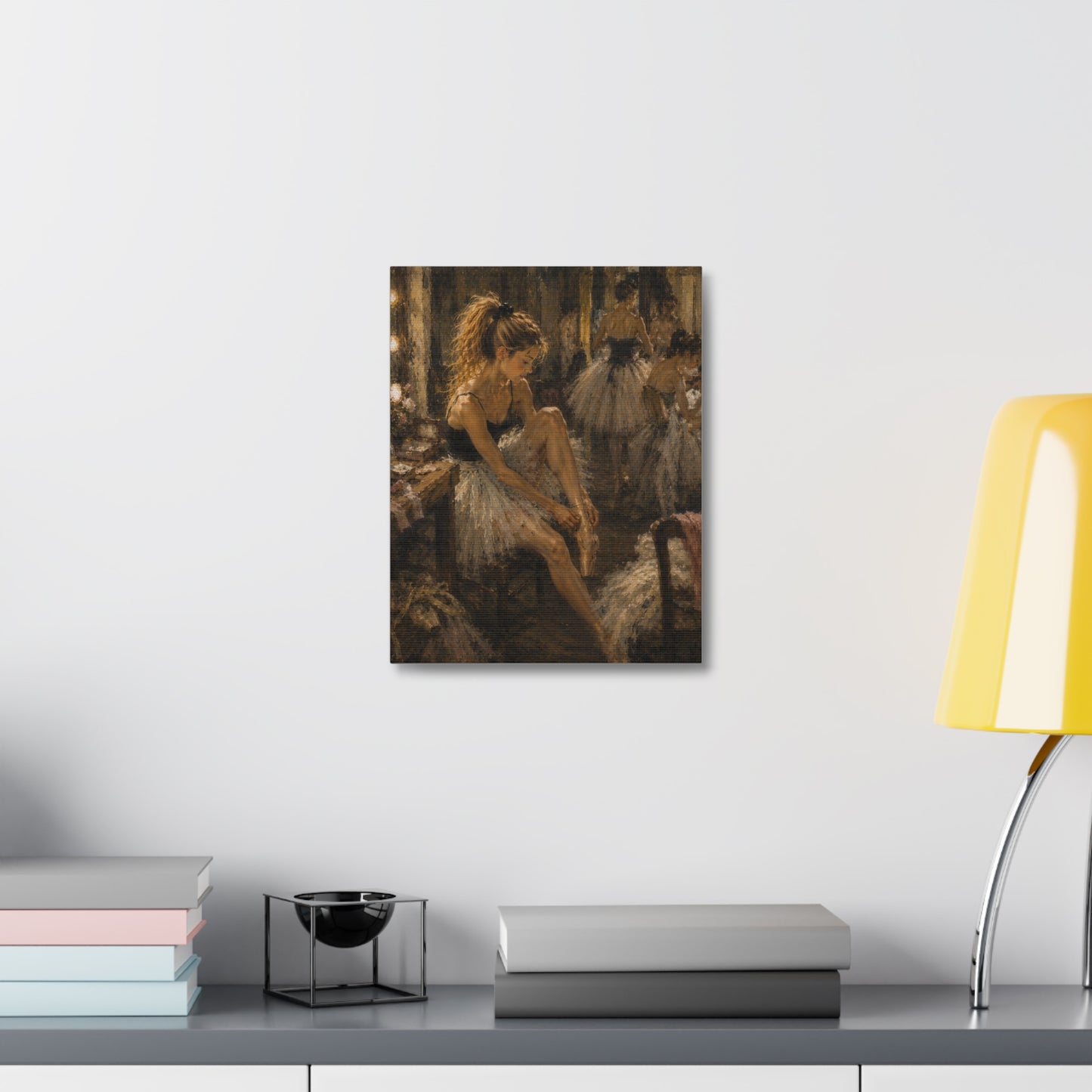 Ballet Dancer Stretched Canvas – Vintage Impressionist Ballerina Wall Art