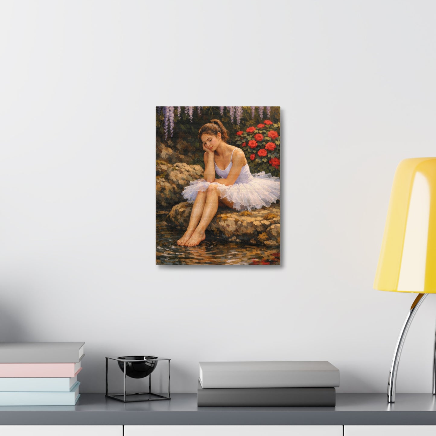 Ballerina by the Pond Stretched Canvas