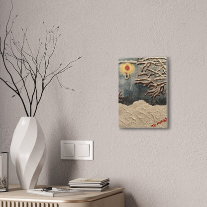Winter Night Canvas Art – Stretched 0.75" Snowy Tree & Lantern Wall Print