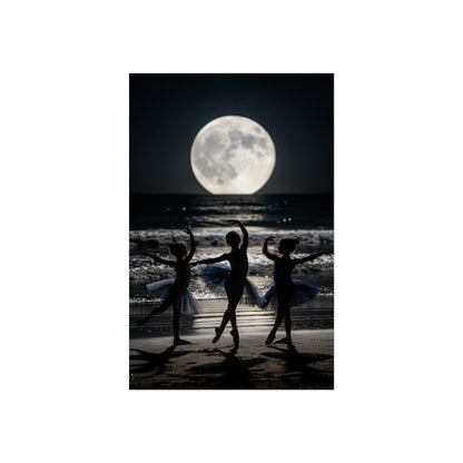 Moonlit Ballerinas Poster — Fine Art Dance Photography Print