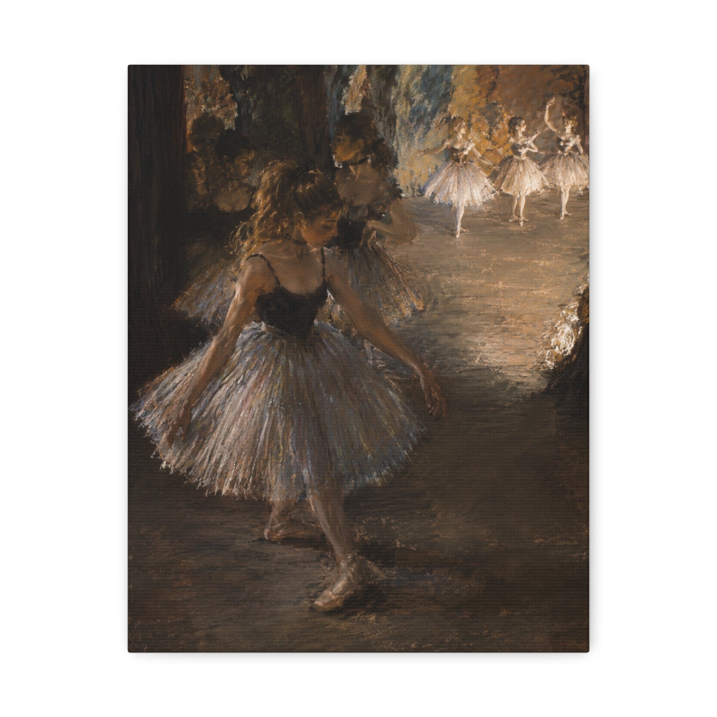 Ballet Dancers Stretched Canvas – Vintage Edgar Degas Inspired Wall Art