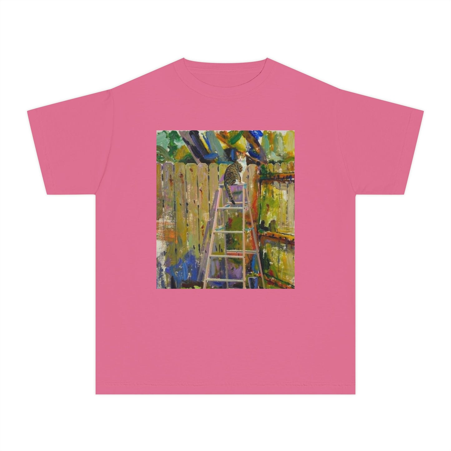 Youth Tee - Colorful Garden Ladder Art Print