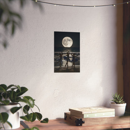 Moonlit Ballerinas Poster — Fine Art Dance Photography Print