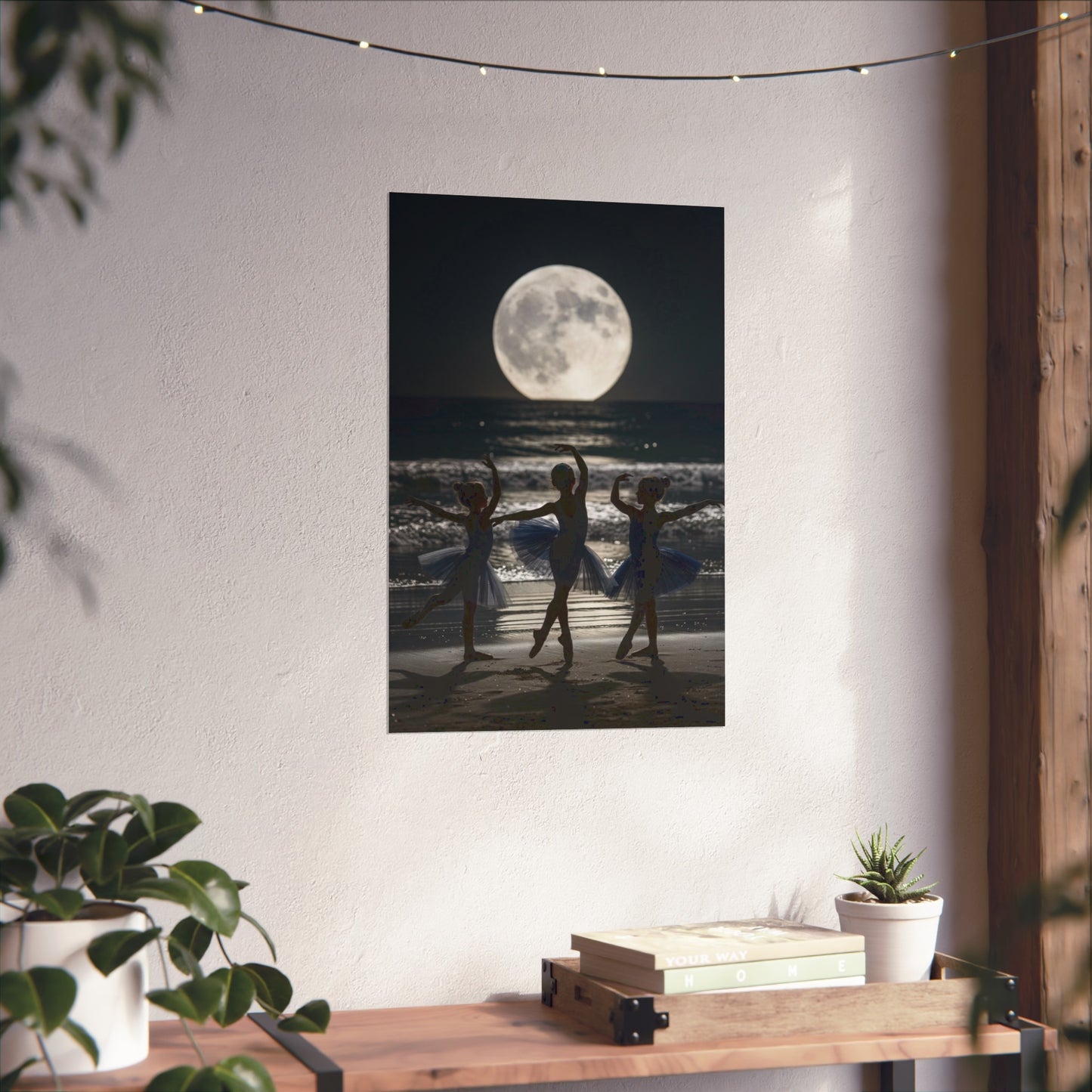 Moonlit Ballerinas Poster — Fine Art Dance Photography Print