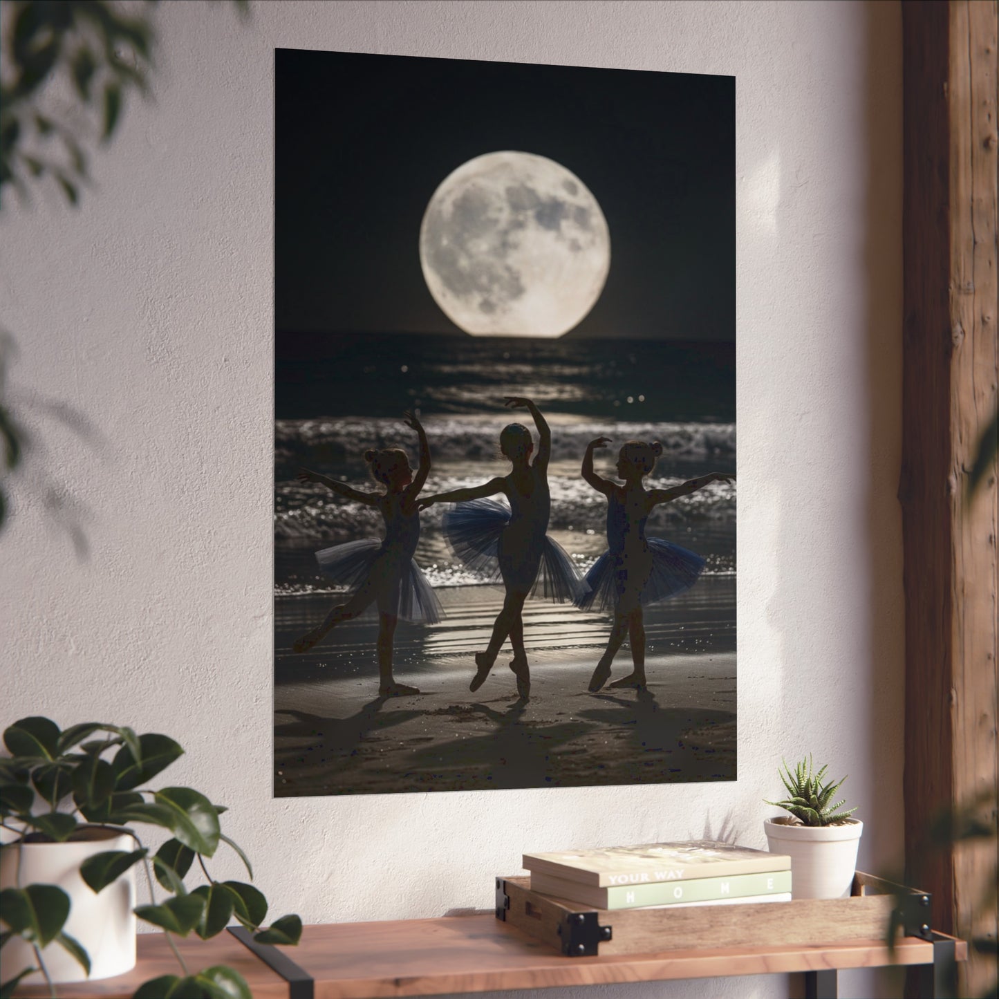 Moonlit Ballerinas Poster — Fine Art Dance Photography Print