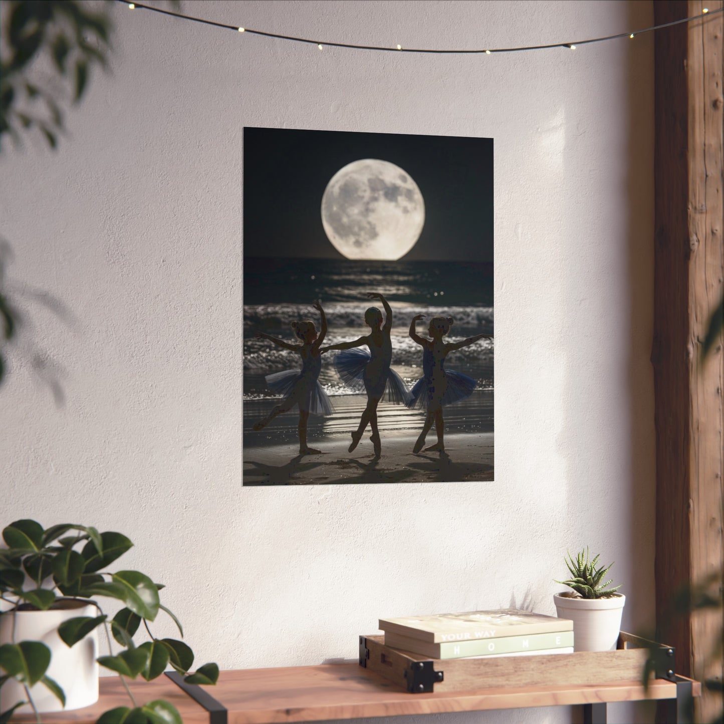 Moonlit Ballerinas Poster — Fine Art Dance Photography Print