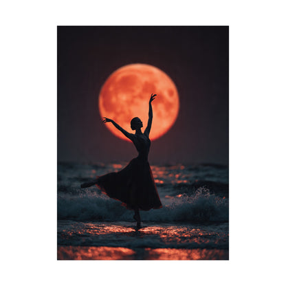 Ballerina Moonlight Poster — Vertical Matte Art Print