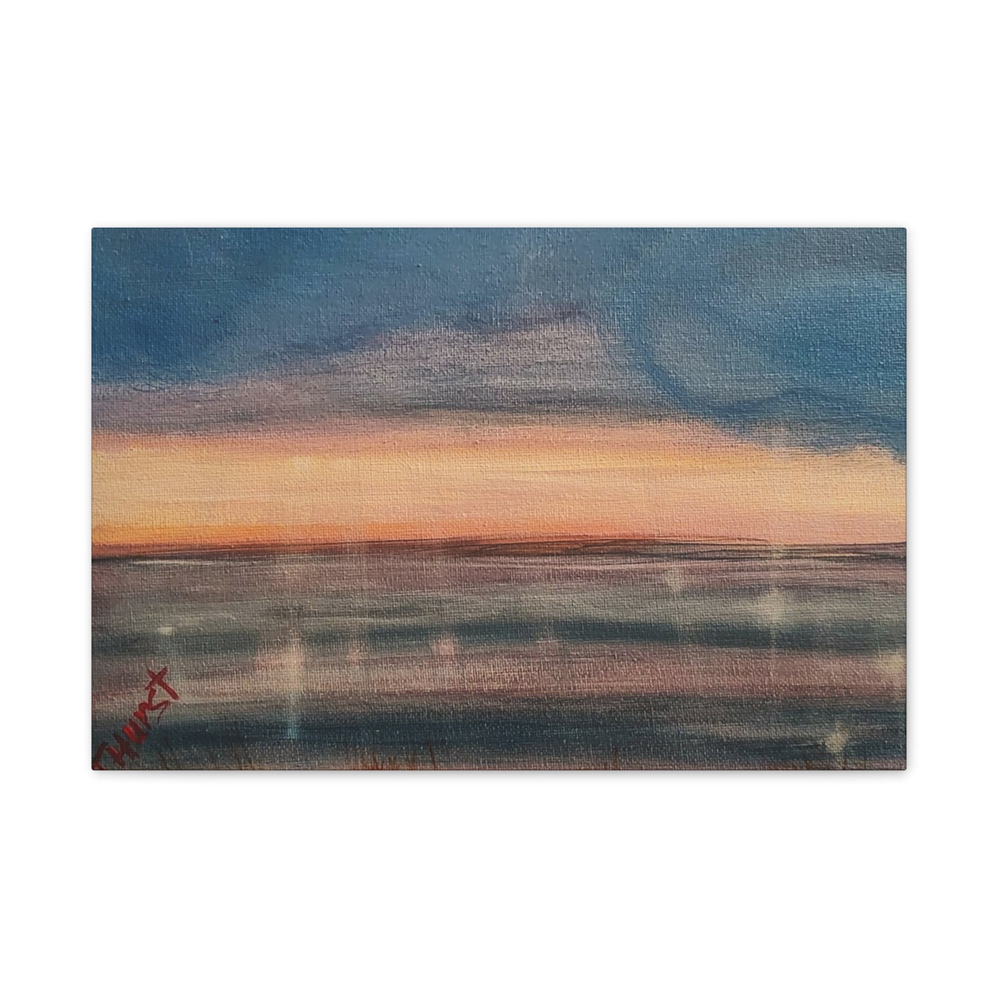 Sunset Seascape Canvas Print — Stretched 0.75" Wall Art