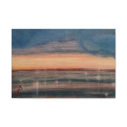 Sunset Seascape Canvas Print — Stretched 0.75" Wall Art