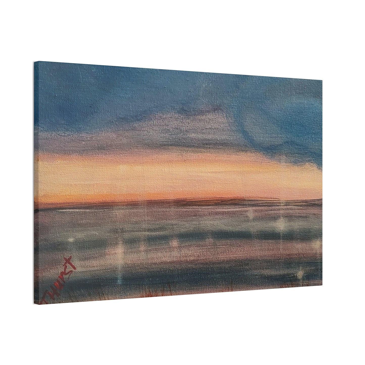 Sunset Seascape Canvas Print — Stretched 0.75" Wall Art