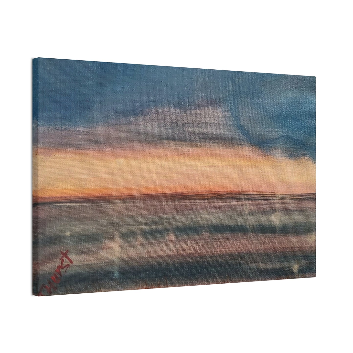 Sunset Seascape Canvas Print — Stretched 0.75" Wall Art
