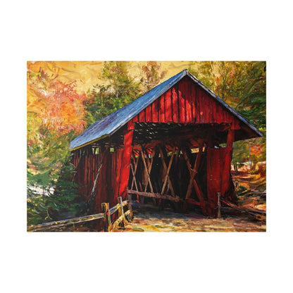 Covered Bridge Landscape Canvas