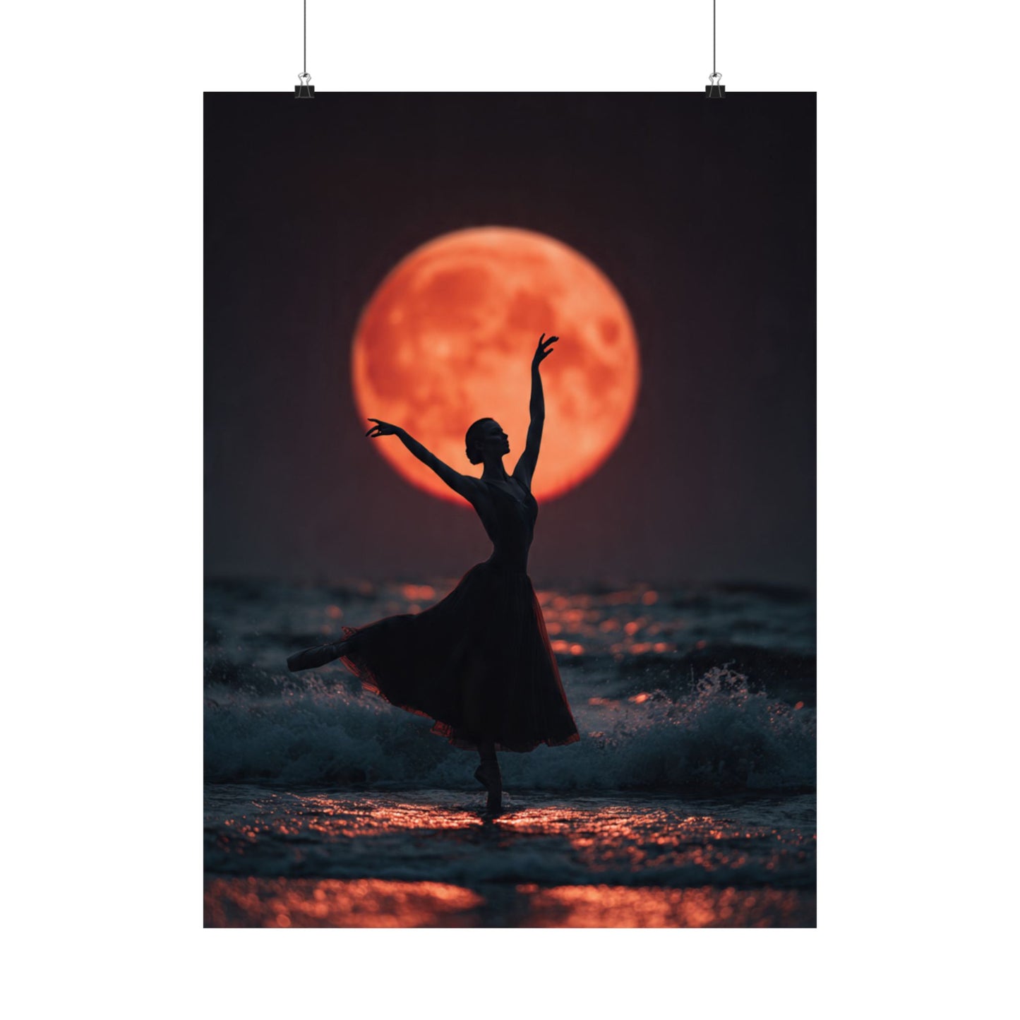 Ballerina Moonlight Poster — Vertical Matte Art Print