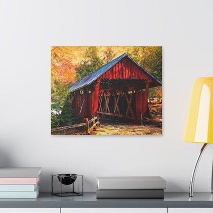 Covered Bridge Landscape Canvas